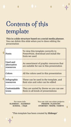 Plantilla de presentación Planificador para redes sociales con diseño esotérico