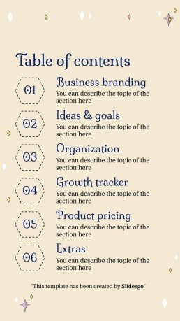 Plantilla de presentación Planificador para redes sociales con diseño esotérico