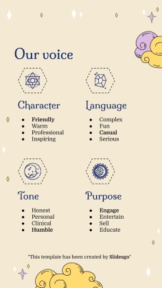 Plantilla de presentación Planificador para redes sociales con diseño esotérico