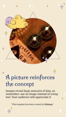 Plantilla de presentación Planificador para redes sociales con diseño esotérico