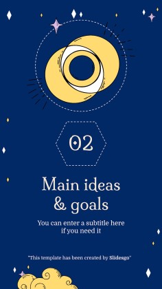 Plantilla de presentación Planificador para redes sociales con diseño esotérico