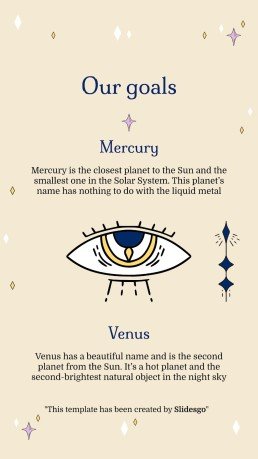 Plantilla de presentación Planificador para redes sociales con diseño esotérico