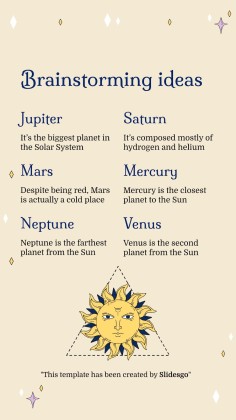 Plantilla de presentación Planificador para redes sociales con diseño esotérico