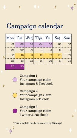 Plantilla de presentación Planificador para redes sociales con diseño esotérico