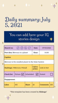 Plantilla de presentación Planificador para redes sociales con diseño esotérico