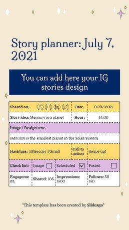 Plantilla de presentación Planificador para redes sociales con diseño esotérico