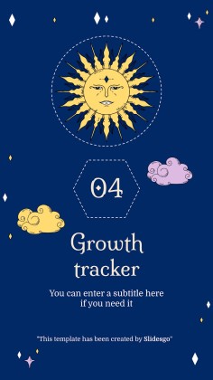 Plantilla de presentación Planificador para redes sociales con diseño esotérico