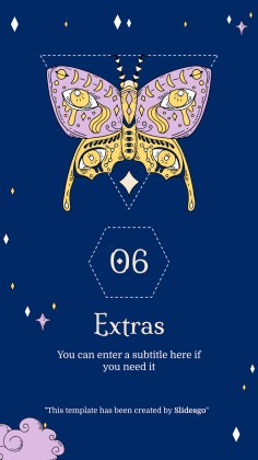 Plantilla de presentación Planificador para redes sociales con diseño esotérico