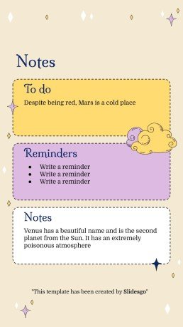 Plantilla de presentación Planificador para redes sociales con diseño esotérico