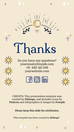 Plantilla de presentación Planificador para redes sociales con diseño esotérico