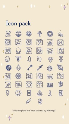 Plantilla de presentación Planificador para redes sociales con diseño esotérico