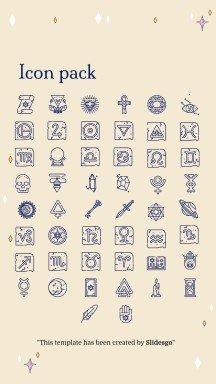 Plantilla de presentación Planificador para redes sociales con diseño esotérico