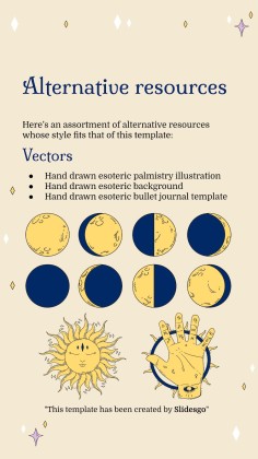 Plantilla de presentación Planificador para redes sociales con diseño esotérico