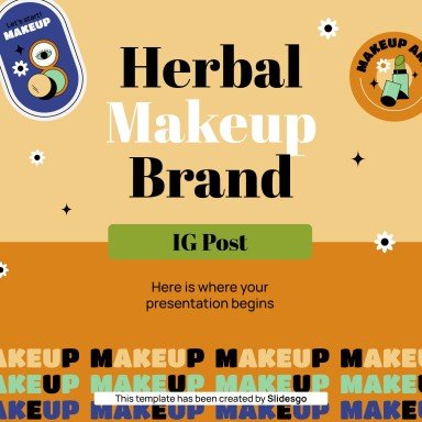 Herbal Makeup Brand IG Stories presentation template 