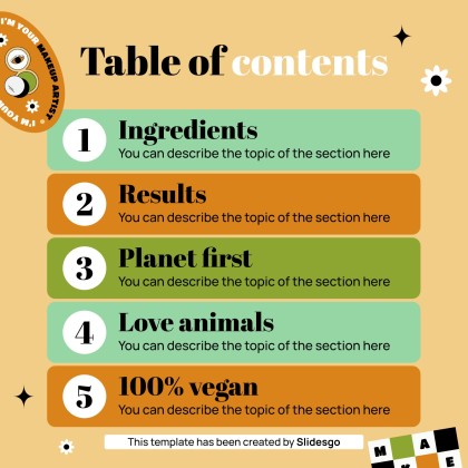 Herbal Makeup Brand IG Stories presentation template 