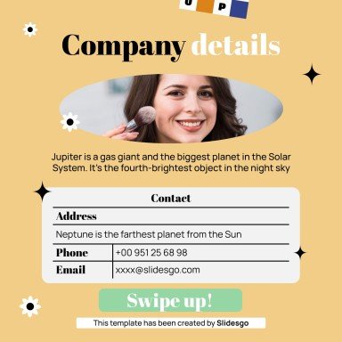 Herbal Makeup Brand IG Stories presentation template 
