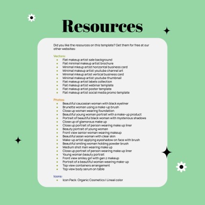 Herbal Makeup Brand IG Stories presentation template 