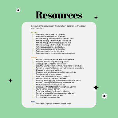 Herbal Makeup Brand IG Stories presentation template 