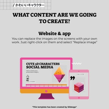 Niedliche 3D-Figuren Soziale Medien Präsentationsvorlage