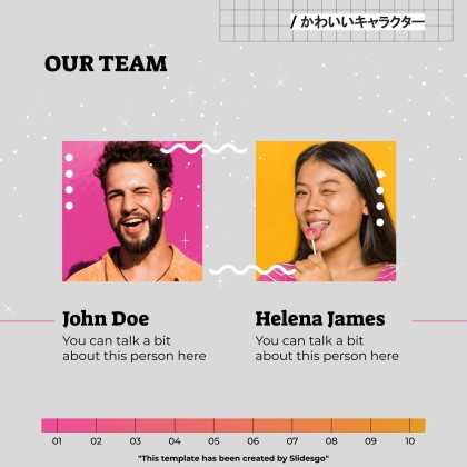 Niedliche 3D-Figuren Soziale Medien Präsentationsvorlage