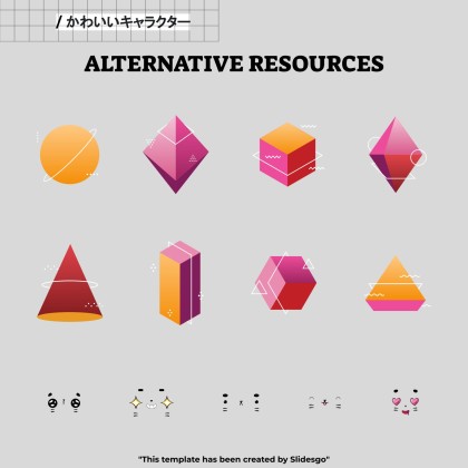 Niedliche 3D-Figuren Soziale Medien Präsentationsvorlage