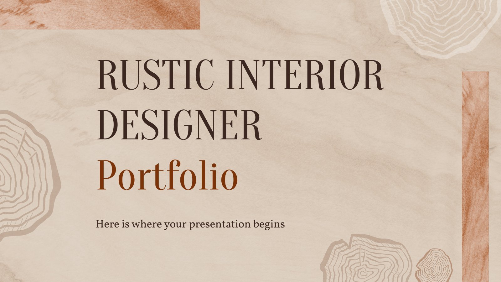 Rustic Interior Designer Portfolio presentation template 