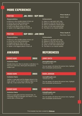 비즈니스를 위한 얼터너티브 이력서 프레젠테이션 템플릿