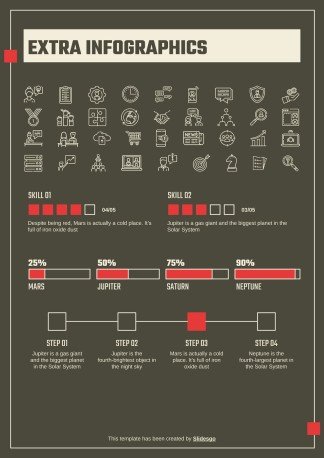 비즈니스를 위한 얼터너티브 이력서 프레젠테이션 템플릿