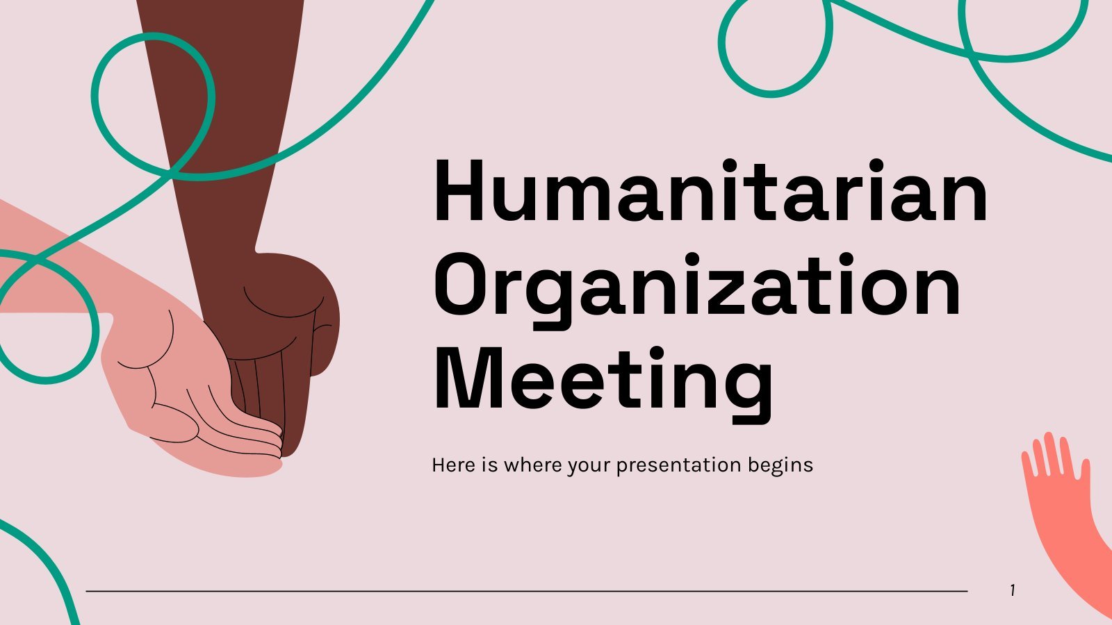 Treffen einer humanitären Organisation Präsentationsvorlage