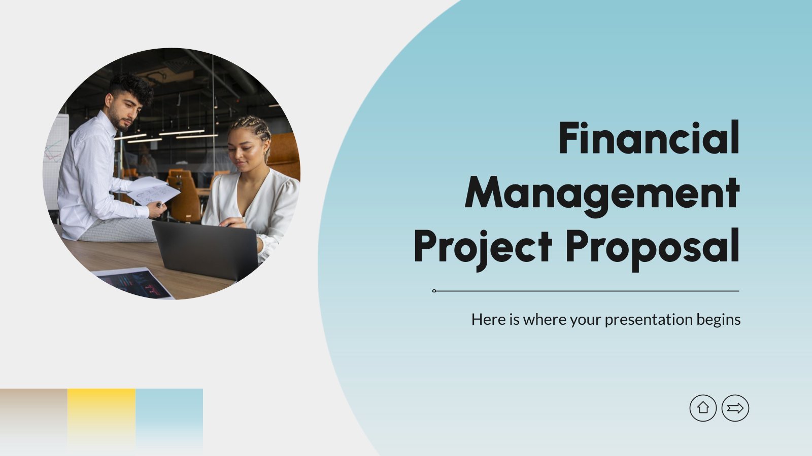 Financial Management Project Proposal presentation template 