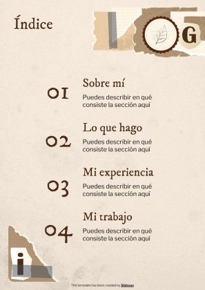 Old Scrap Paper Aesthetic Portfolio presentation template 