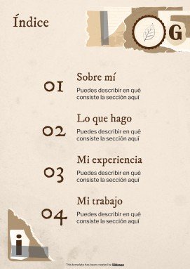 Old Scrap Paper Aesthetic Portfolio presentation template 