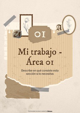 Old Scrap Paper Aesthetic Portfolio presentation template 