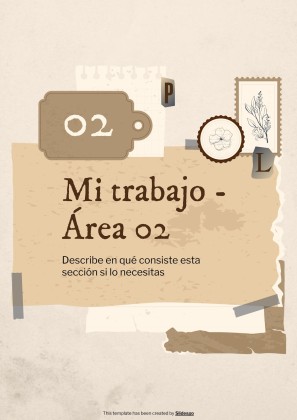 Old Scrap Paper Aesthetic Portfolio presentation template 