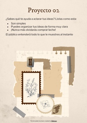 Old Scrap Paper Aesthetic Portfolio presentation template 