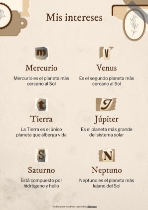 Old Scrap Paper Aesthetic Portfolio presentation template 