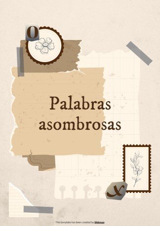 Old Scrap Paper Aesthetic Portfolio presentation template 