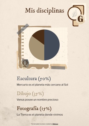 Old Scrap Paper Aesthetic Portfolio presentation template 