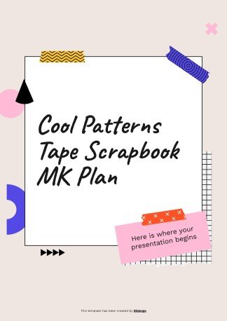 Cool Patterns Tape Scrapbook MK Plan presentation template 