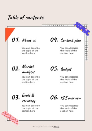 Cool Patterns Tape Scrapbook MK Plan presentation template 