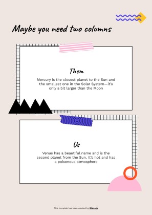 Cool Patterns Tape Scrapbook MK Plan presentation template 