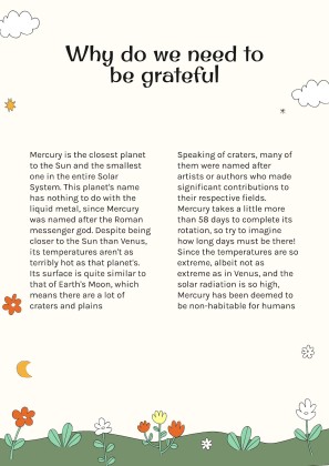 국제 감사의 날을 기념하는 유치원생의 사회 기술 활동 프레젠테이션 템플릿