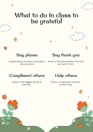 국제 감사의 날을 기념하는 유치원생의 사회 기술 활동 프레젠테이션 템플릿