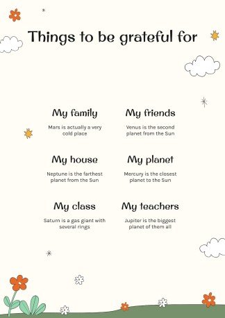 국제 감사의 날을 기념하는 유치원생의 사회 기술 활동 프레젠테이션 템플릿