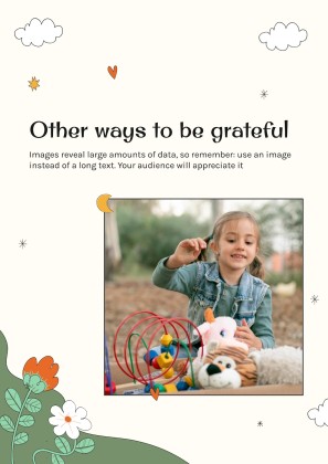 국제 감사의 날을 기념하는 유치원생의 사회 기술 활동 프레젠테이션 템플릿