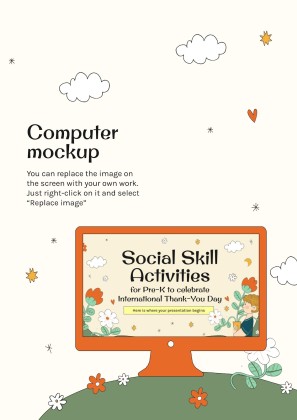 국제 감사의 날을 기념하는 유치원생의 사회 기술 활동 프레젠테이션 템플릿