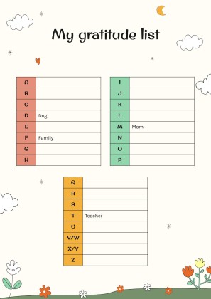 국제 감사의 날을 기념하는 유치원생의 사회 기술 활동 프레젠테이션 템플릿