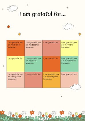 국제 감사의 날을 기념하는 유치원생의 사회 기술 활동 프레젠테이션 템플릿