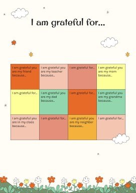 국제 감사의 날을 기념하는 유치원생의 사회 기술 활동 프레젠테이션 템플릿