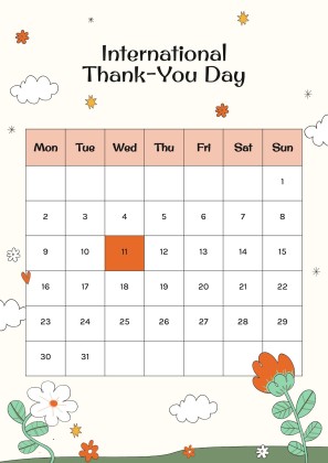 국제 감사의 날을 기념하는 유치원생의 사회 기술 활동 프레젠테이션 템플릿